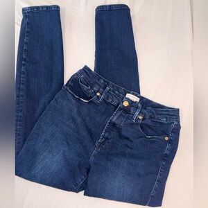 Good American Women Organic Cotton Blue Denim Ankle Skinny Jeans Size 10/30